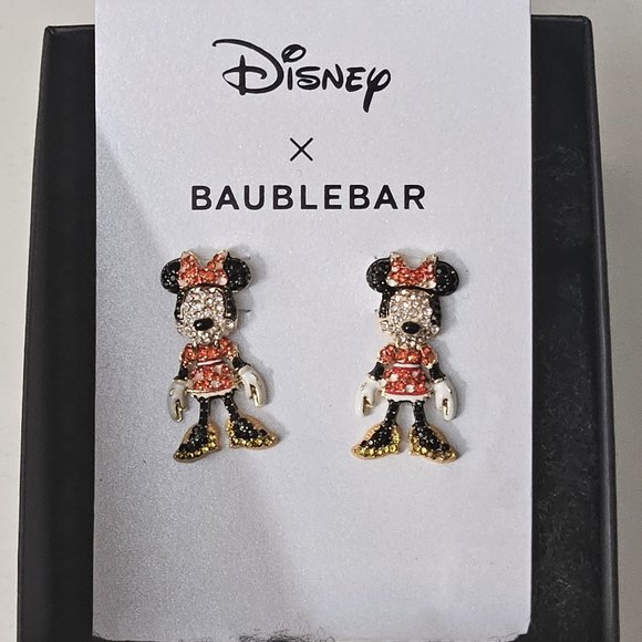 Brand New Disney x Baublebar Minnie Mouse Earrings - Picture 1 of 4